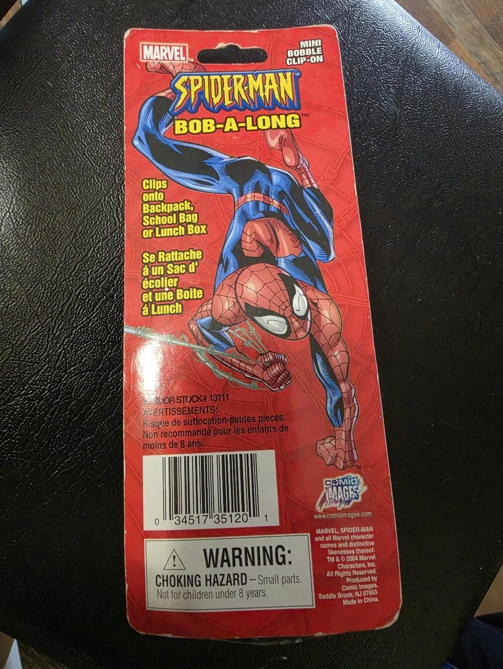 Vintage 2000s Spider-Man Bob-A-Long Clip-On Figure
